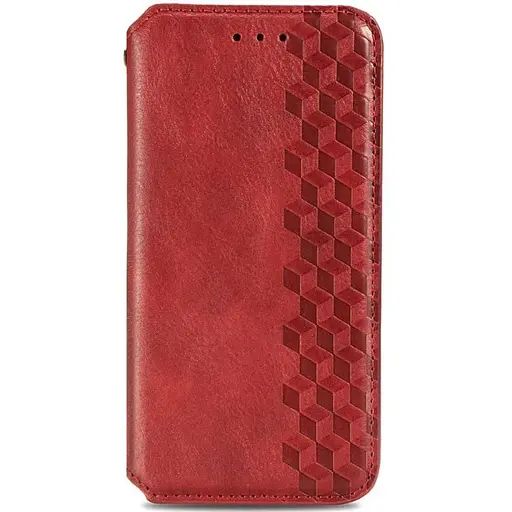Кожаный чехол-книжка Getman Cubic (PU) для Xiaomi Redmi Note 12 4G Красный
