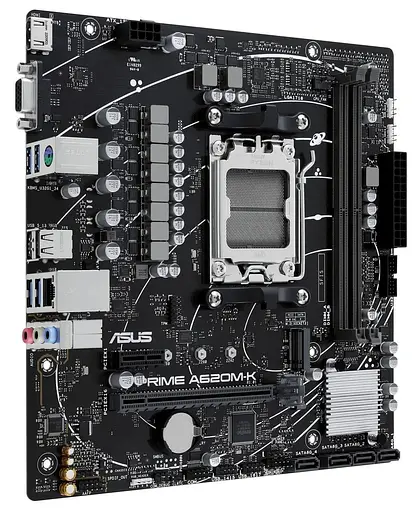 Материнська плата ASUS PRIME A620M-K (PRIME A620M-K) (Socket AM5, AMD A620, Micro-ATX) - фото 2