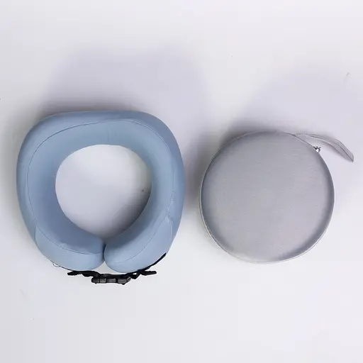 Подушка для шиї U-подібна з кейсом для зберігання блакитний HP-56-21 - фото 4