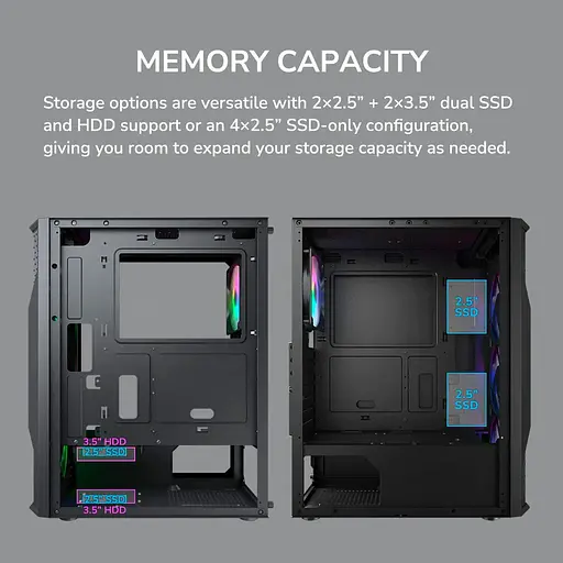 Корпус Cougar MX110 Uniface RGB Black (MX110 RGB) - фото 15