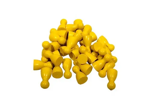 Аксесуар Фішка дерев'яна жовта для настільних ігор 2.5 см поштучно (Р00509) - фото 4