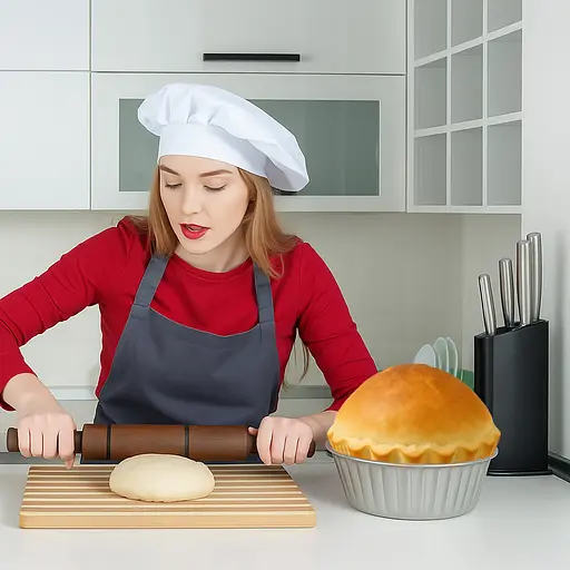 Форма алюмінієва для випічки кексу хліба паски калача паляниці каравая 24x17x8 см, Хлібпром 84079 - фото 7