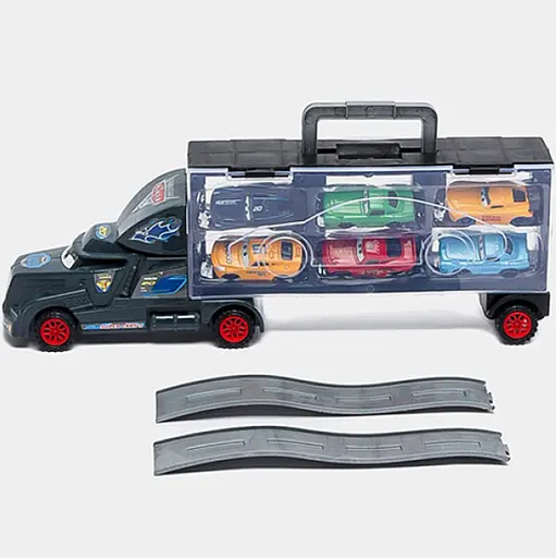 Ігровий набір машинок Тачки, вантажівка з гаражем, 6 машинок, 558-4/3788 - фото 3