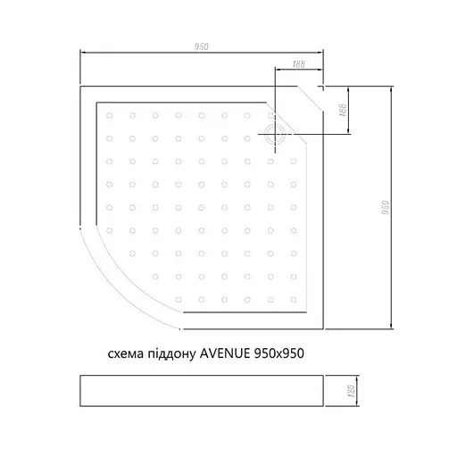 Душевой бокс Dusel Avenue сатин 950x950x2100 558001 - фото 2