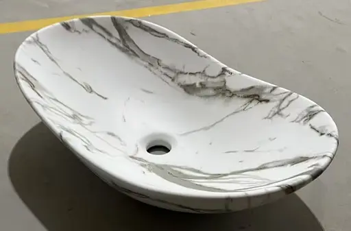 Умивальник накладний Mixxus Premium Wave-0105 marble 620x360x160 мм MP6559, Мармур - фото 8