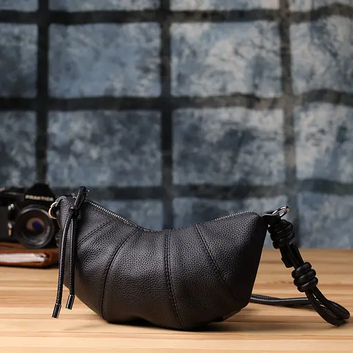 Женская полукруглая сумка Vintage из натуральной кожи 25х14х4 см sum0027521 - фото 9