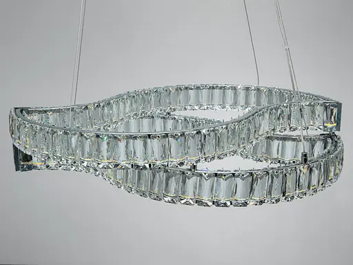 Світлодіодна підвісна люстра Romin хром 86 Вт пульт - фото 3