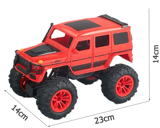 Джип на радиоуправлении SH091-509B аккумулятор масштаб 1:16 свет амортизаторы надувные колеса 22 см Красный - фото 6