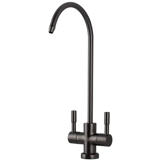 Кран для обратного осмоса Globus Lux Lazer GLLR-76A-GP графитовый смеситель с поворотным изливом для воды и минерализатора