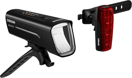 Комплект світлодіодних ліхтарів для велосипеда зі стоп-сигналом Osram LEDsBike Race 80 - фото 3