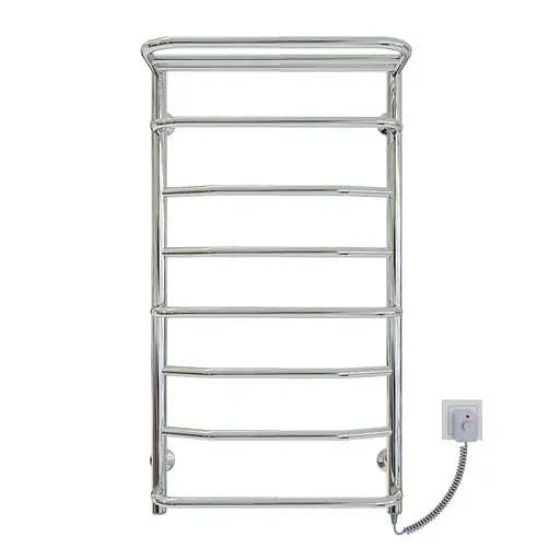 Електрична рушникосушарка Kosser Лотос 900x530/8 ЕR рег. ДЛ02ER, Хром, Праве - фото 2