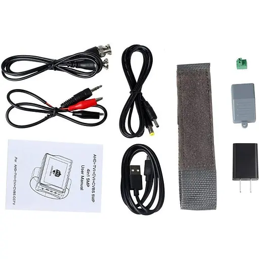 Портативный монитор для настройки камер видеонаблюдения Pomiacam IV7W, 5Мп, AHD+TVI+CVI+CVBS - фото 6