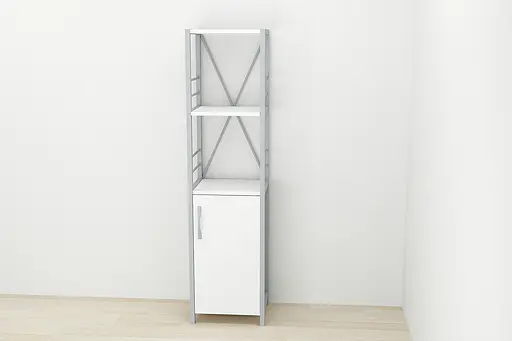 Етажерка 3/34 Ferrum-decor Серії Конект із тумбою 144x34x28 Сірий ДСП Білий (FRD-104435) - фото 2