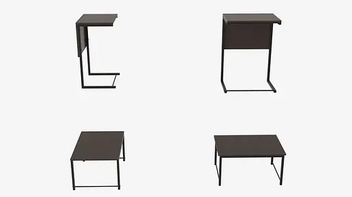 Стол журнальный приставной Терри Комбо Ferrum-decor 345x662x440 Черный металл ДСП Венге Магия 16 мм (FRD-105554) - фото 5