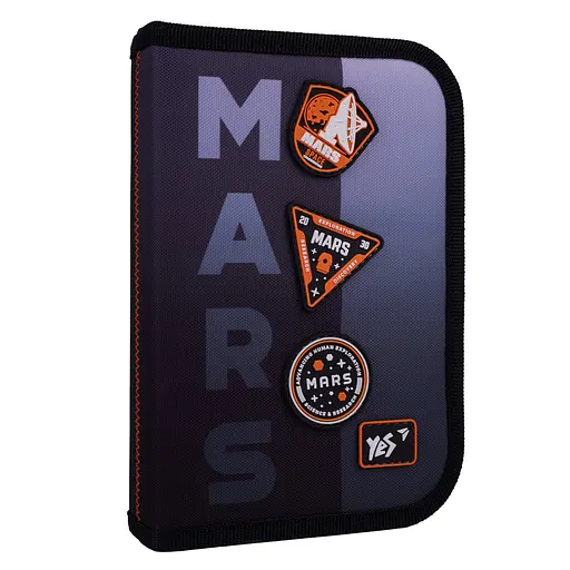 Школьный пенал твердый одинарный с двумя клапанами Yes Mars HP-04 - фото 1