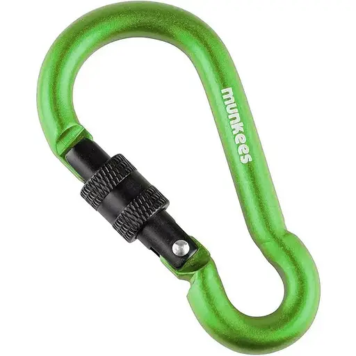 Брелок-карабін Munkees 3249 Pear with Screw Lock 8х80 мм Grass Green (1012-3249-GG)