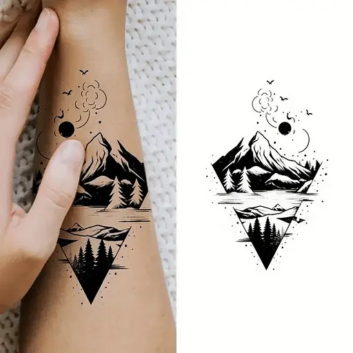 Набор детских часов тату Черные мини №3 black-tattoo-mini-set-3-3, 30 штук по 9,5*5,5 см - фото 3
