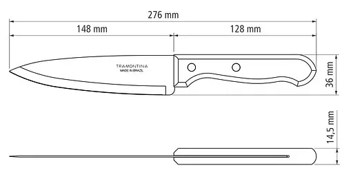 Ніж кухонний Tramontina Dynamic 152 мм kuh0016550 - фото 5