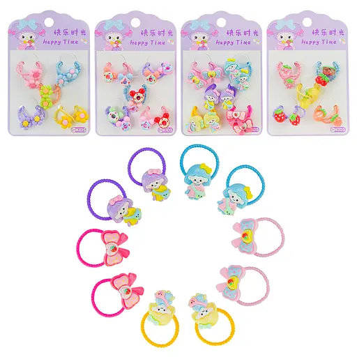 Резиночки для волосся CEL-2403 5 шт в пакеті 10*10*2 см (6923112554039) Мікс - фото 1