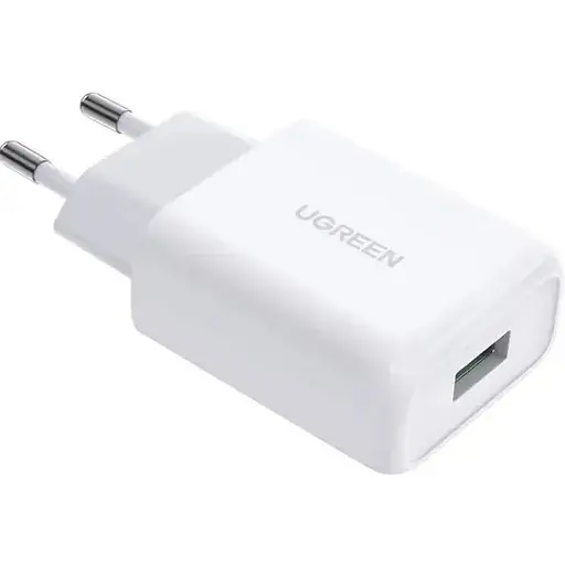 Сетевое зарядное устройство для Ugreen CD122 18W USB QC 3.0 Charger белое