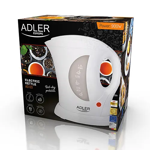 Электрочайник пластиковый Adler AD 03 1,0 литр - фото 7