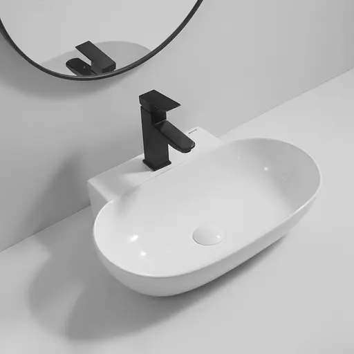 Умивальник підвісний Mixxus Premium Diverse-0201 560x390x125 мм з отвором під змішувач MP6510, Білий - фото 7