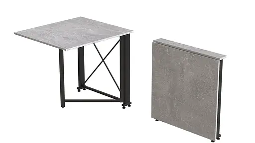 Стіл-книга трансформер Оріон 1 Ferrum-decor 750x810x730 Чорний метал ДСП Бетон 16 мм (FRD-104603) - фото 4