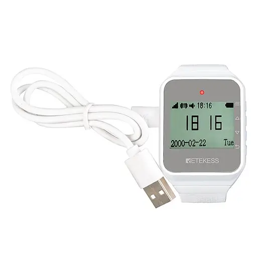 Часы пейджер для официантов с русским меню Retekess TD108, белый (100533) - фото 3