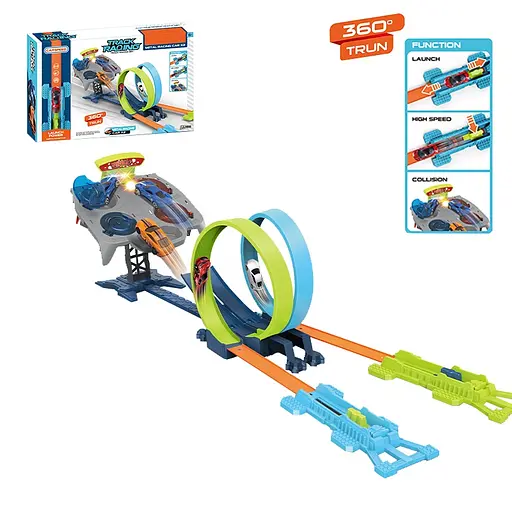 Трек з металевими машинками, 61x7x38 см, JJ165 - фото 3