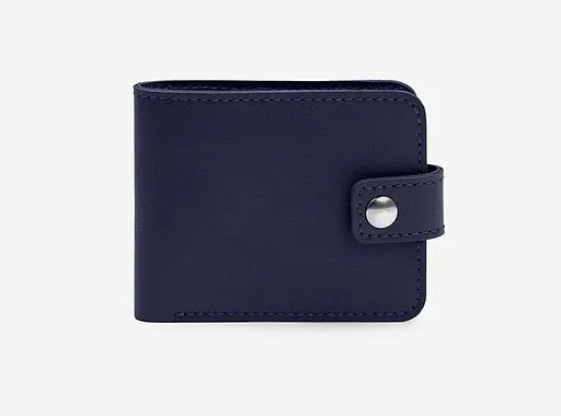 Кожаный портмоне Mini 2.2 темно-синий - фото 1