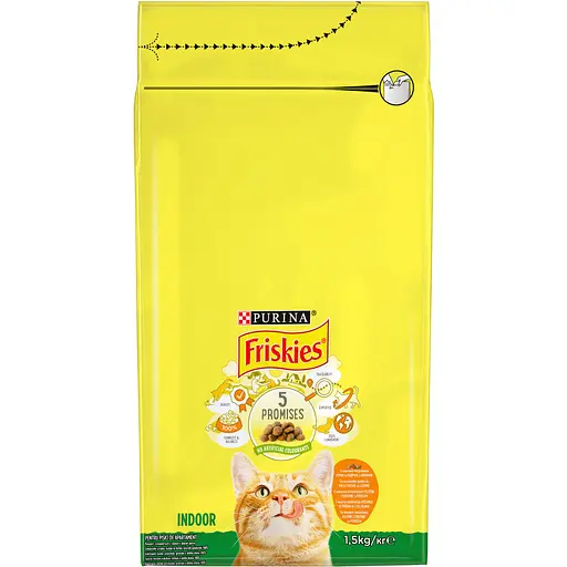 Уценка. Сухой корм для домашних котов Friskies с курицей и овощами 1.5 кг - фото 2