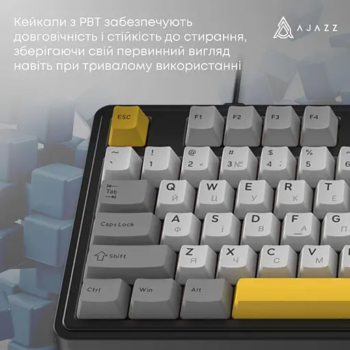 Клавіатура Ajazz AK980 MAX Magnetic switches Black Gray Yellow (AK980-MAX-M-BGY) - фото 11