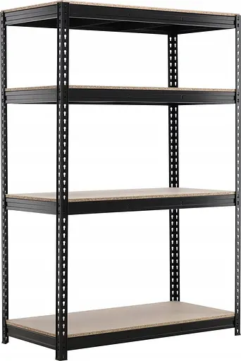 Стелаж металевий (180 x 150 x 60 см) 4 полиці навантаження 500 кг на полицю Чорний - фото 1