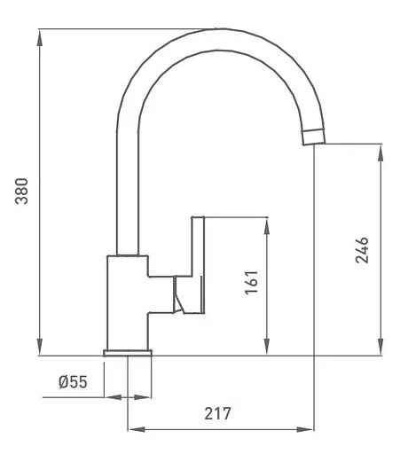 Смеситель для кухни GRB Kitchens 990700 Хром - фото 2