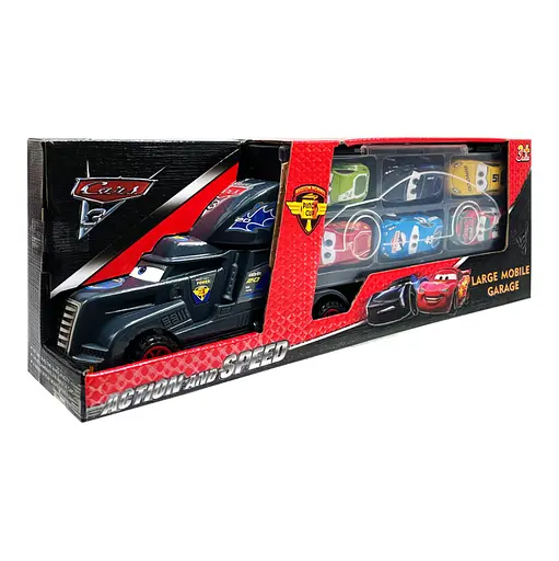 Ігровий набір машинок Тачки, вантажівка з гаражем, 6 машинок, 558-4/3788 - фото 2