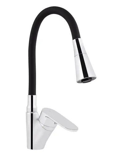 Смеситель для кухни Lidz Tani 007F3, Chrome/Black (k40) LDTAN007F3BCR37649 - фото 1