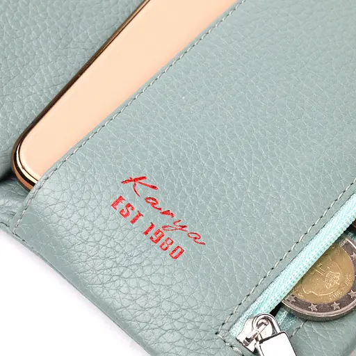 Женское кожаное портмоне KARYA 9.5х18.5х2 см acs0024050 - фото 6