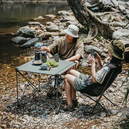 Складной стол Naturehike CNK2450JJ013, M, алюминий, серый - фото 8