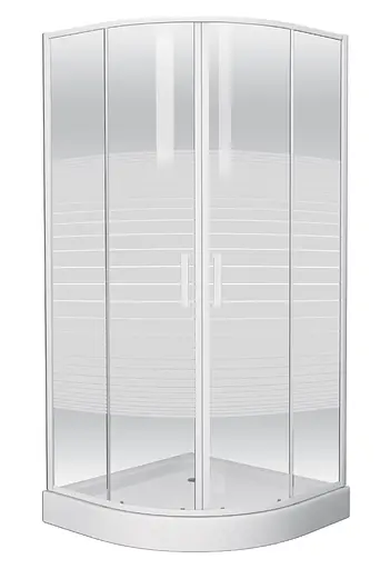 Душова кабіна Eger Tisza 90x90 скло Frizek 599-021-A, другий, білий - фото 1