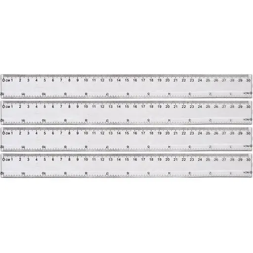 Лінійка прозора Bambi 8830, пластикова, 30 см