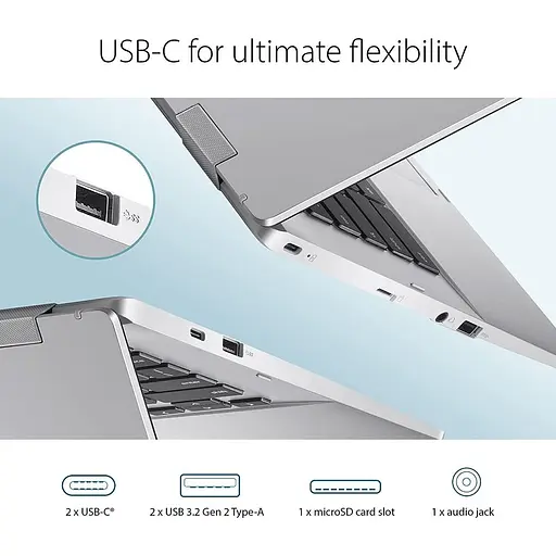 Ноутбук Asus Chromebook CX1 14" FHD 4/64GB N3350 Silver (Open Box) (CX1400CNA-AS44FV) - фото 7