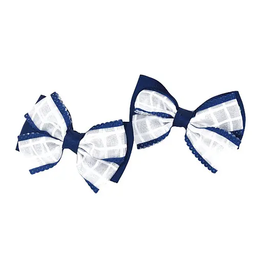 Резинки для волосся Подвійний бантик La-beauty 0101-146 в упаковці 12 шт - фото 1