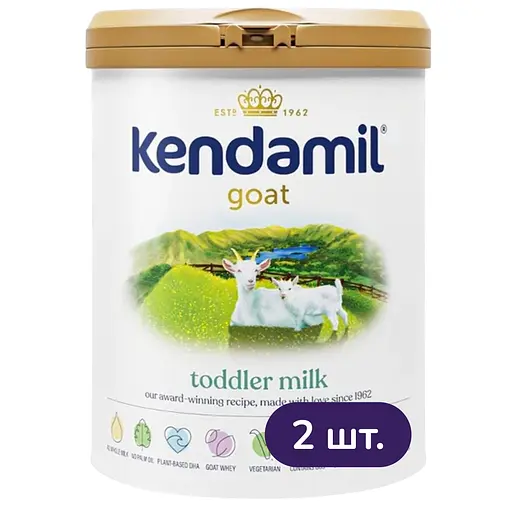 Суха суміш Kendamil Goat 3 на козячому молоці 12-36 міс. 1.6 кг (2 шт. х 800 г) - фото 1