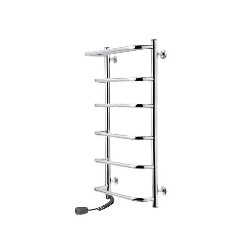 Полотенцесушитель электрический Kroner Скоба ДСп04EL 700x500/6 EL с полкой CV017221, Хром, Левое - фото 3