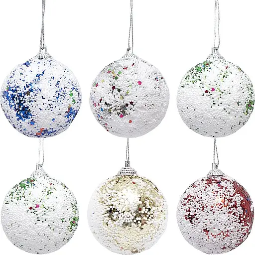 Набір ялинкових іграшок Кулі, ACF22088-6, 6 шт., 5.5 см