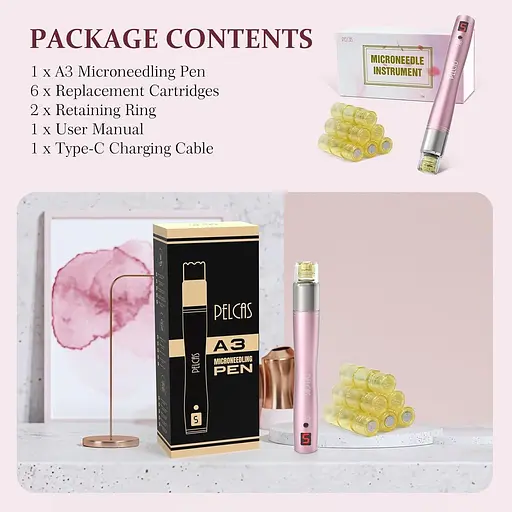 Ручка для микроиглы PELCAS Автоматический аппликатор для сыворотки Микроиглы 5 скоростей с ЖК-экраном Type-C - фото 7
