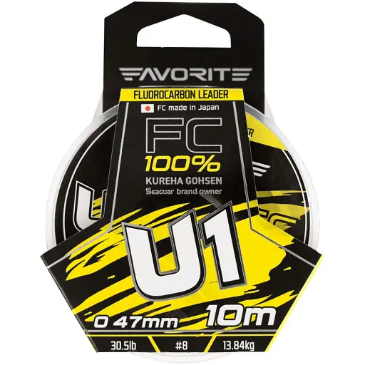 Флюорокарбон Favorite U1 FC 10 м 8.0/0.47 мм 30.5 lb/13.84 кг - фото 2