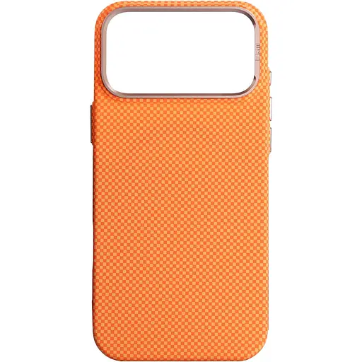 Чехол ArmorStandart LikeCarbon2 SE MagCase для Apple iPhone 17 Pro Max Kevlar Orange Rose Gold (ARM89169) [156305] - фото 1