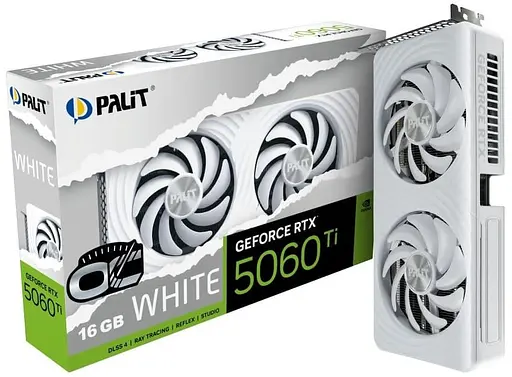 Відеокарта Palit RTX 5060 Ti 16GB WHITE OC (NE7506TU19T1-GB2061M) (GDDR7, 128 bit, PCI-E v5.0 x8) - фото 7