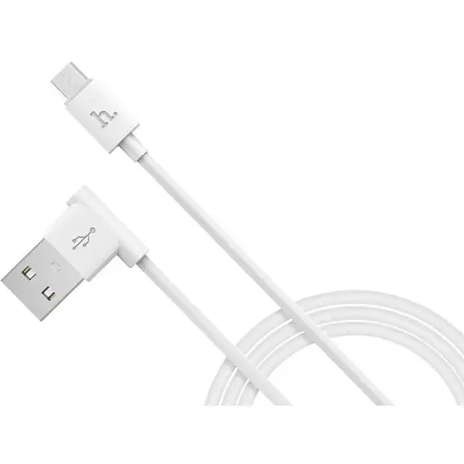 Кабель Hoco UPM10 L shape changing cable for Micro USB Белый